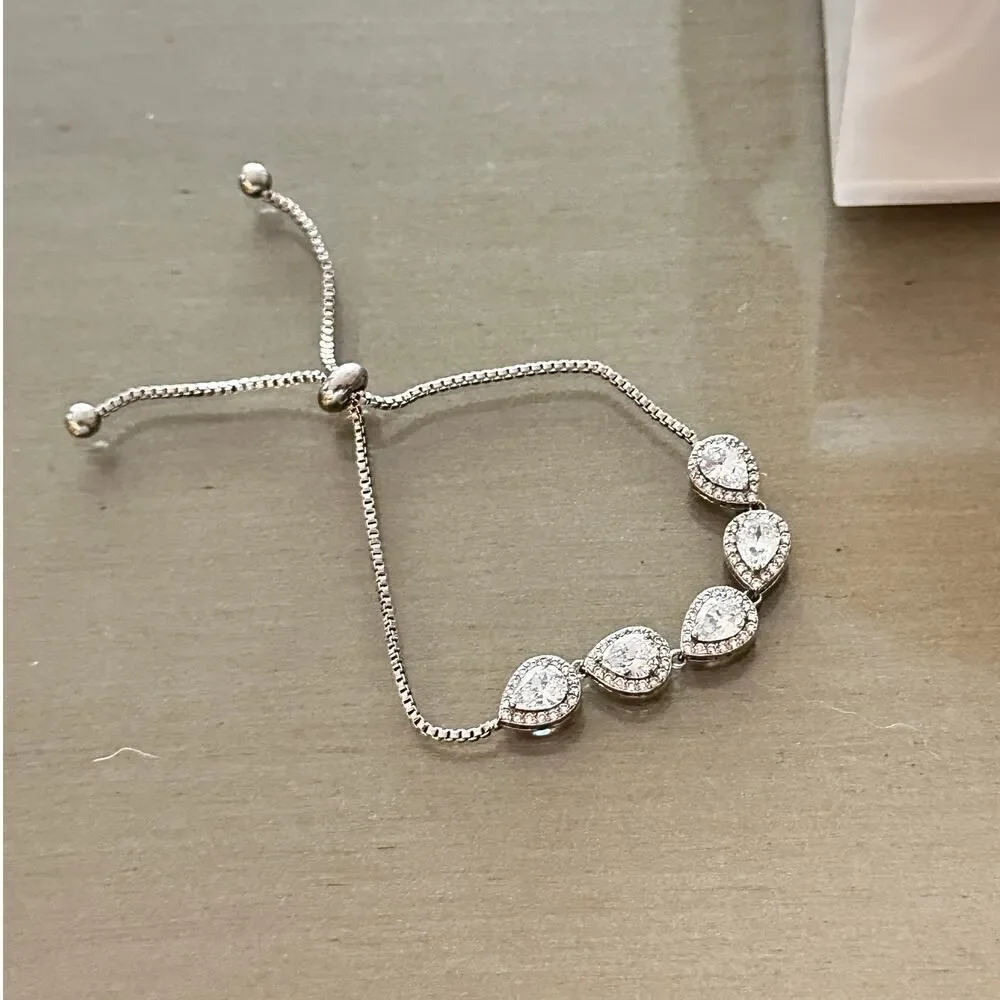 Cubic Zirconia Slider Bracelet